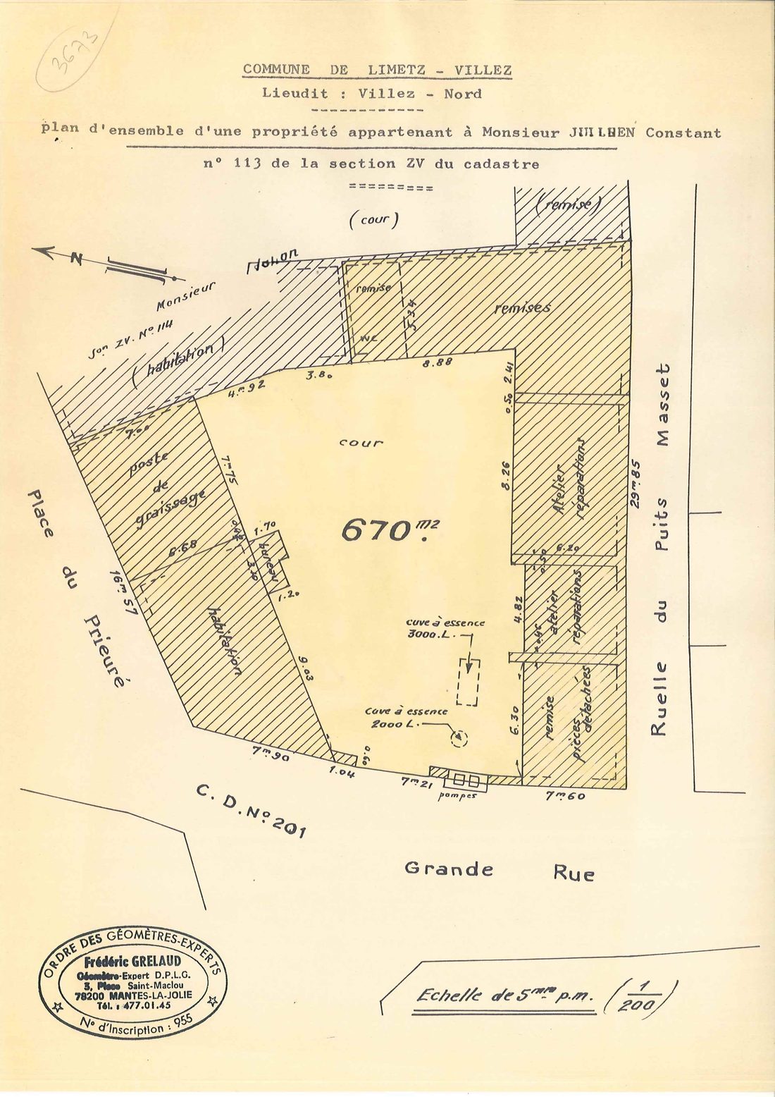 Plan d'ensemble d'une propriété à Limetz-Villez, Villez-Nord, par Frédéric Grelaud
